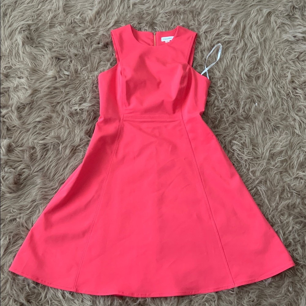 Calvin Klein compression cotton shift dress